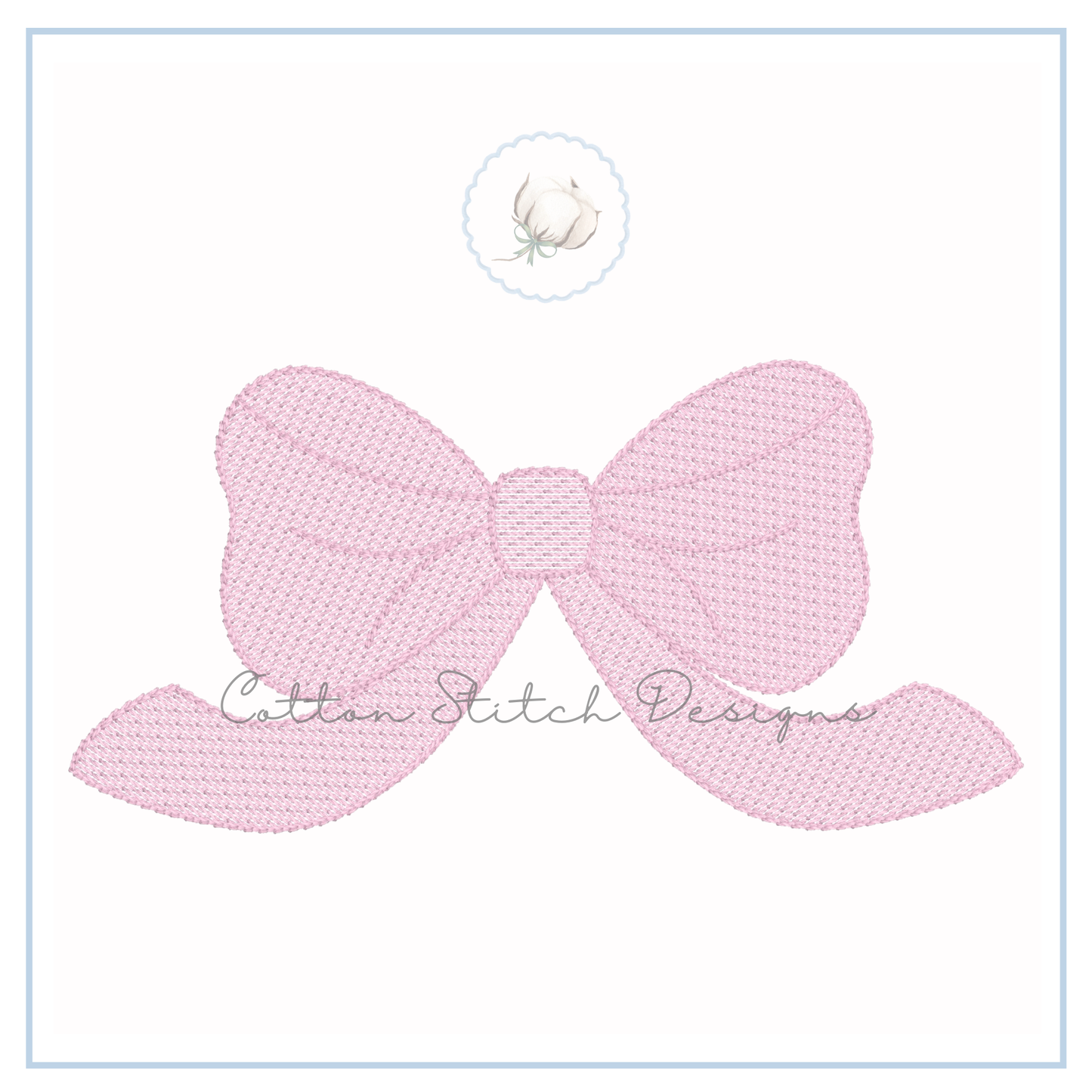 Classic Bow Embroidery Design
