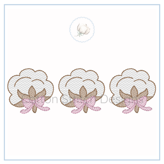 Machine Embroidery design Cotton Stitch Designs Three embroidered cloud and butterfly designs on a white card with a visible brand logo.