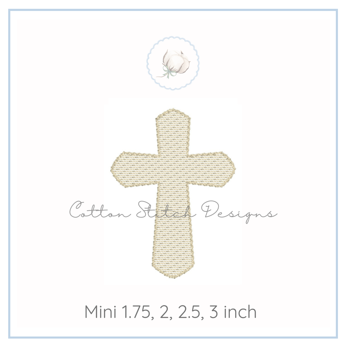 Mini Cross Embroidery Design