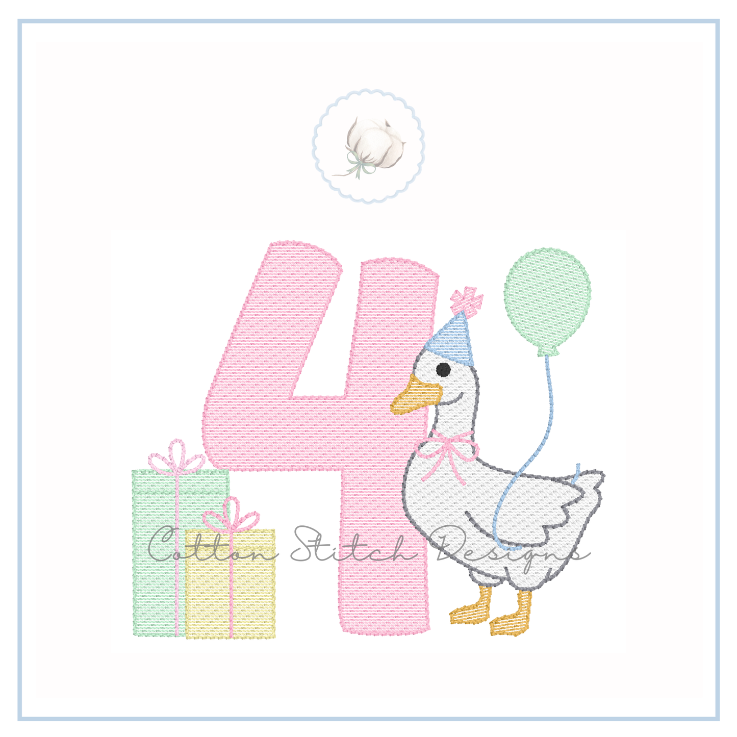 Silly Goose Embroidery Design