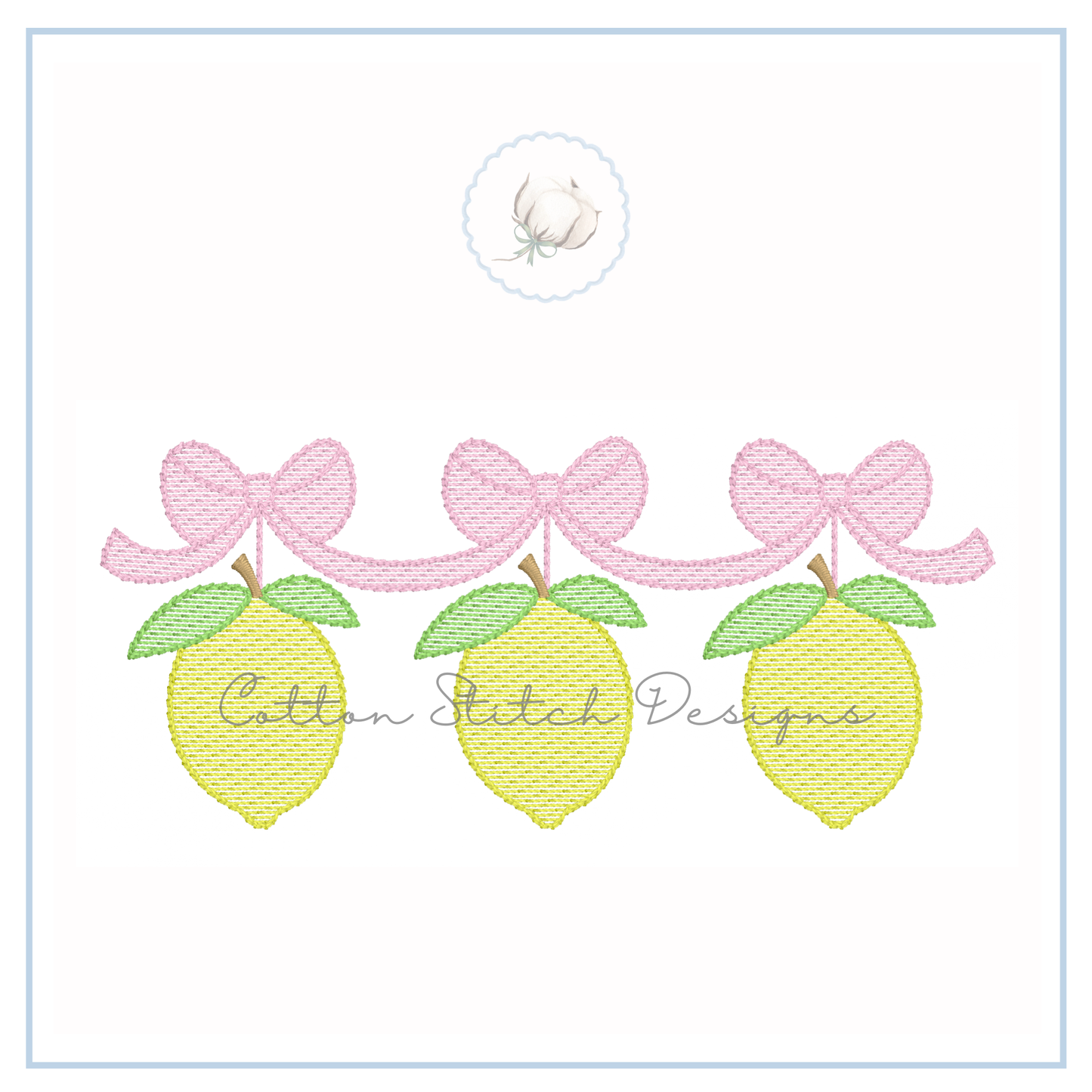 Hanging Lemons Embroidery Design