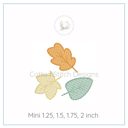 Mini Fall Leaves Embroidery Design