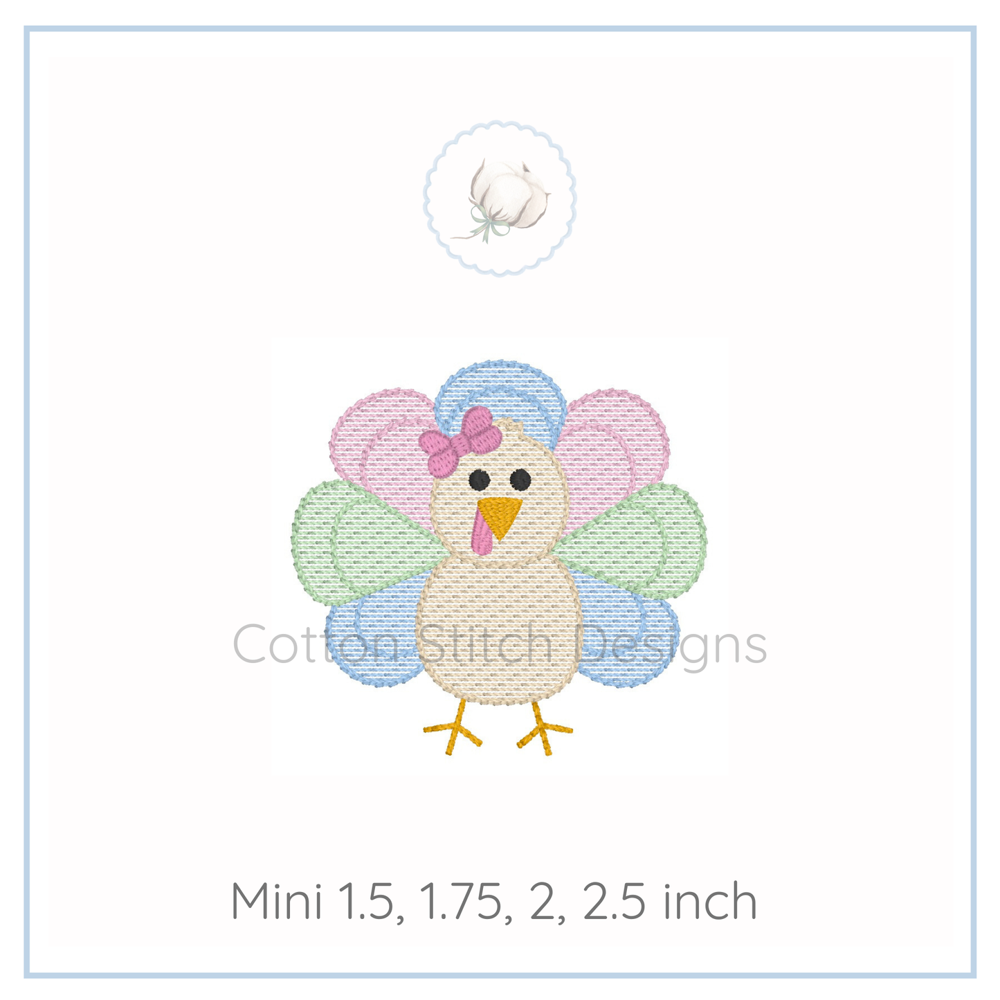 Mini Turkey Girl Embroidery Design