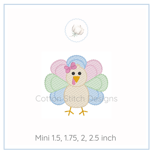 Mini Turkey Girl Embroidery Design