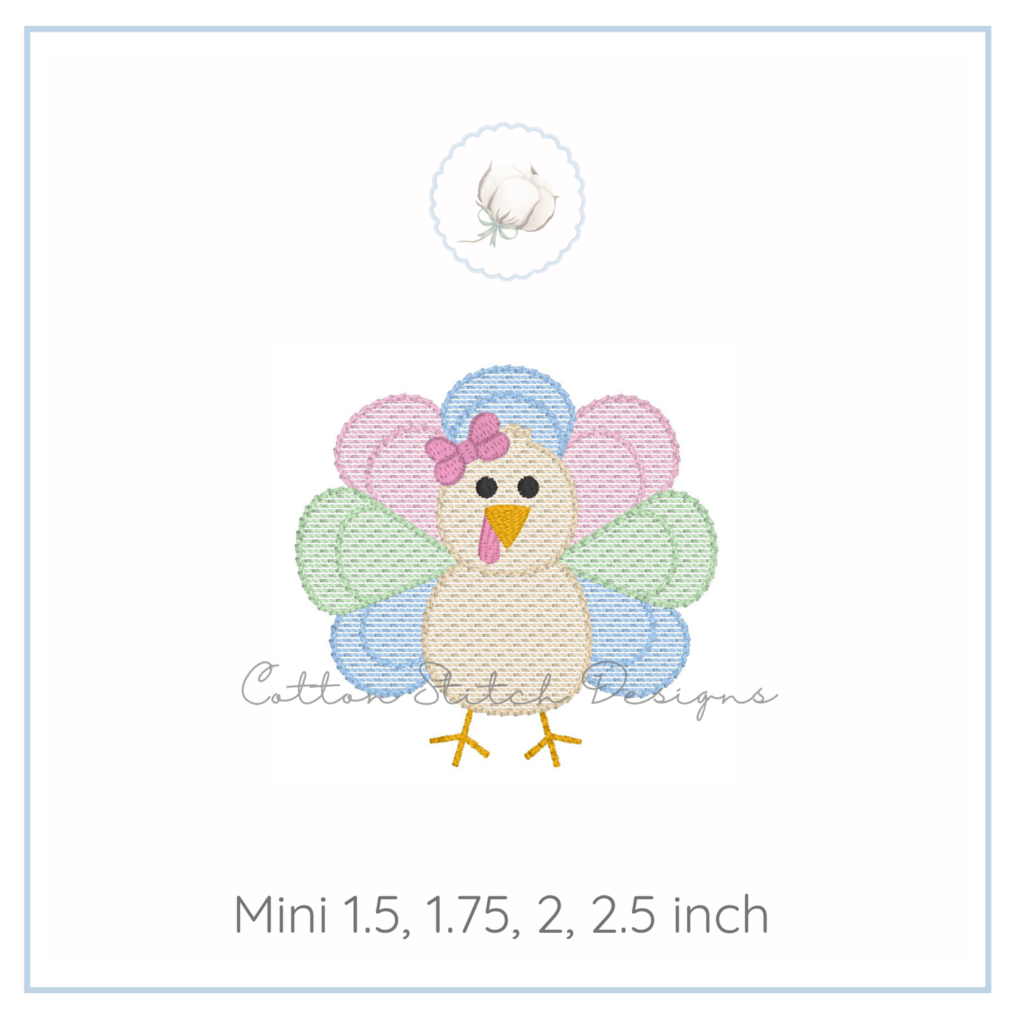 Mini Turkey Girl Embroidery Design