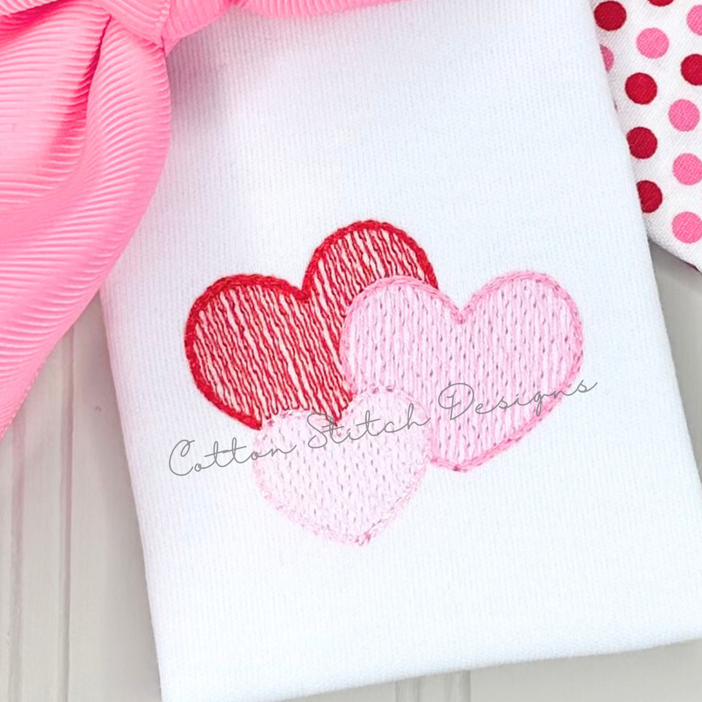 Mini Heart Bundle Sketch Embroidery Design