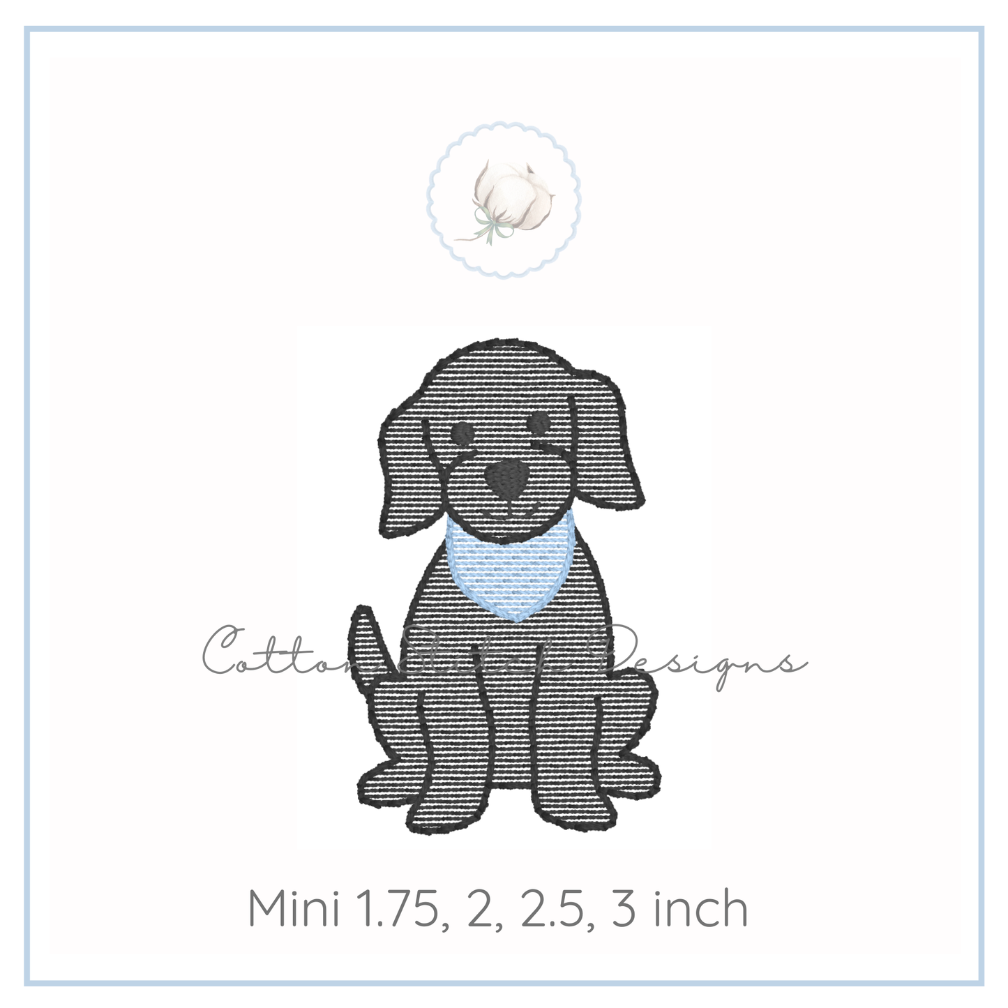 Mini Puppy Embroidery Design