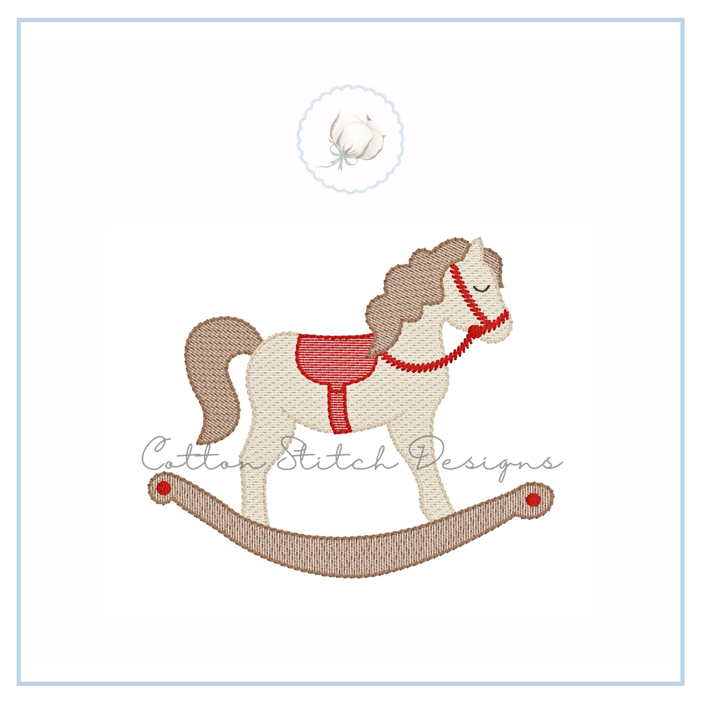 Rocking Horse Embroidery Design
