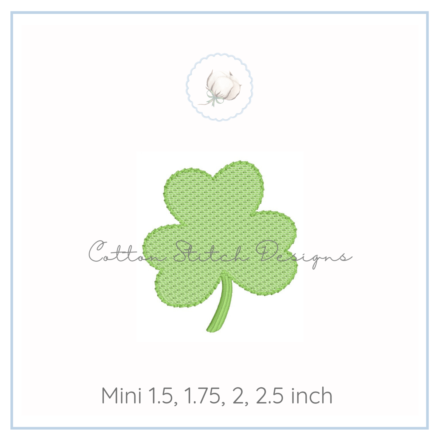 Mini Shamrock Embroidery Design