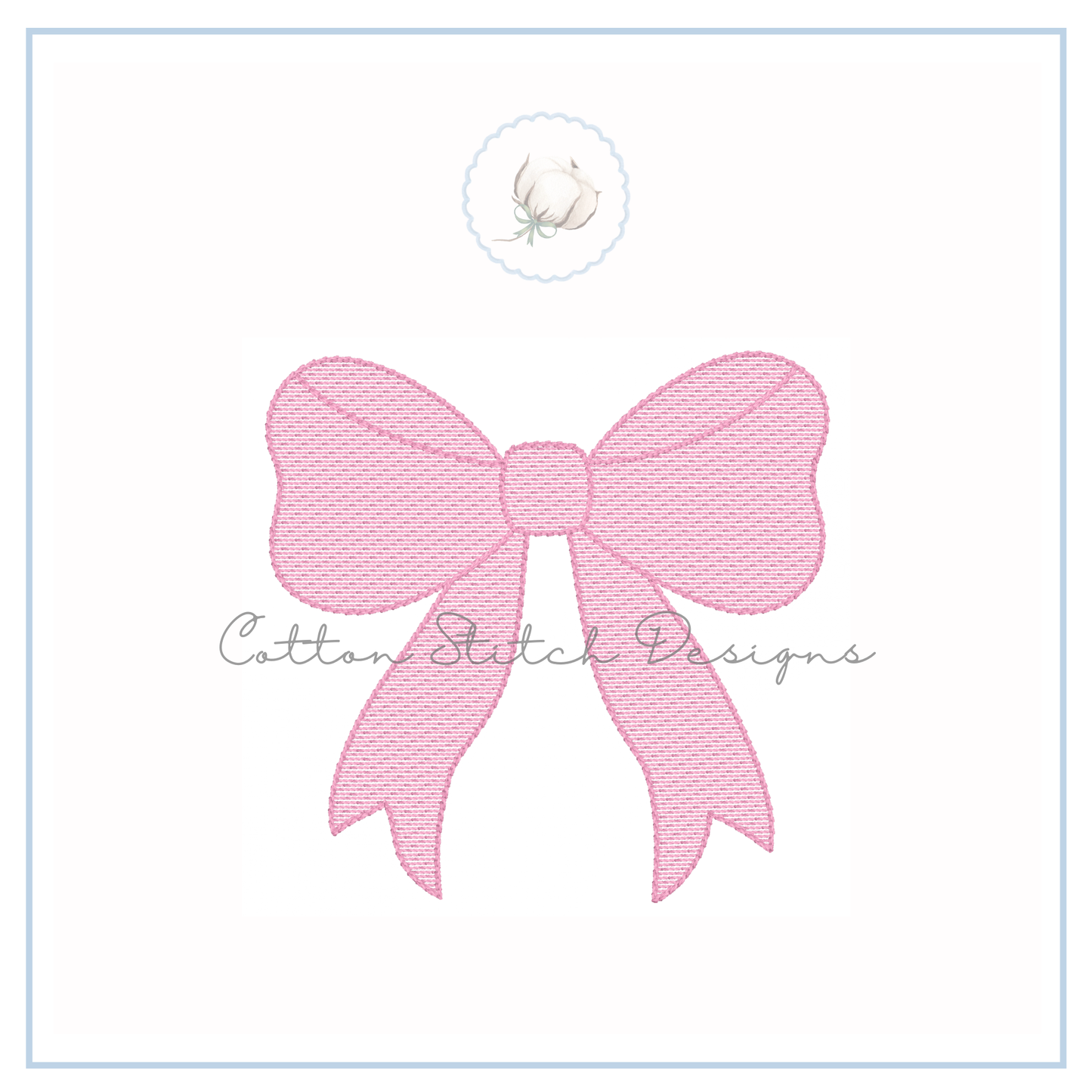 Sweet Bow Embroidery Design