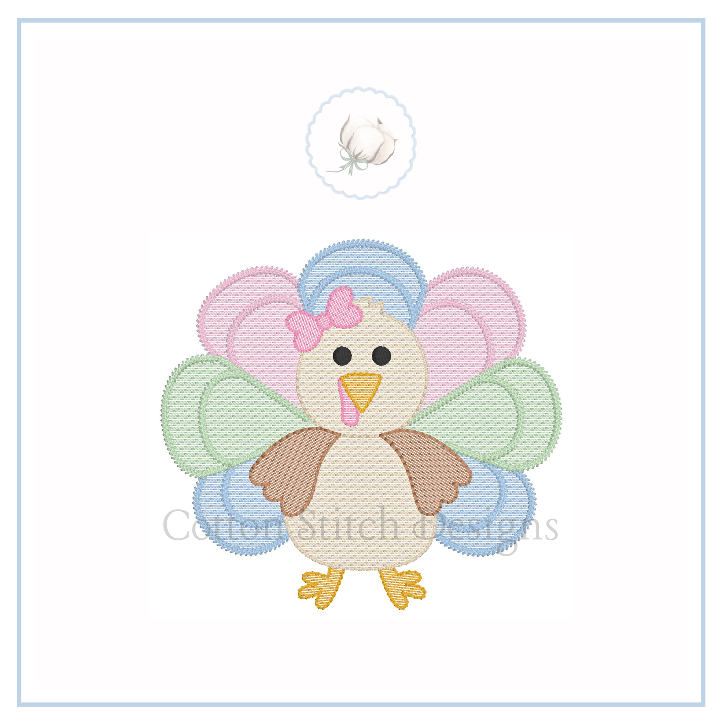 Turkey Girl Sketch Embroidery Design