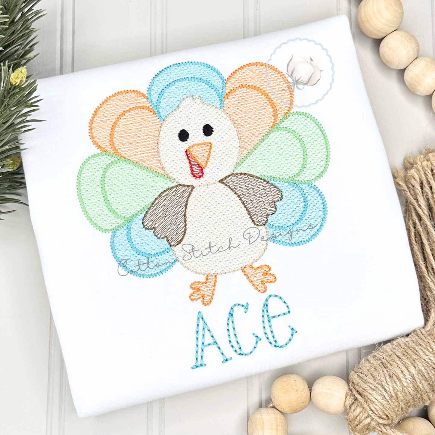 Turkey Embroidery Design