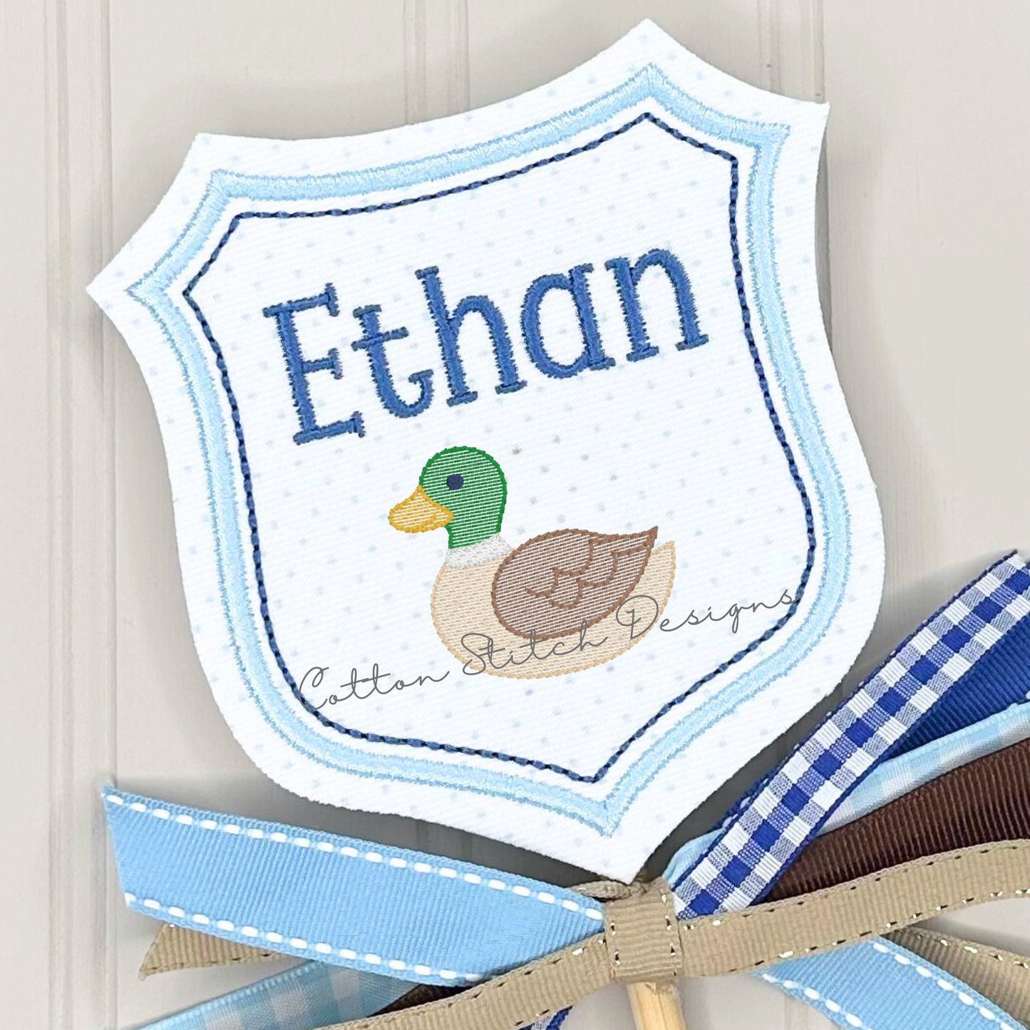 Mini Cute Mallard Embroidery Design