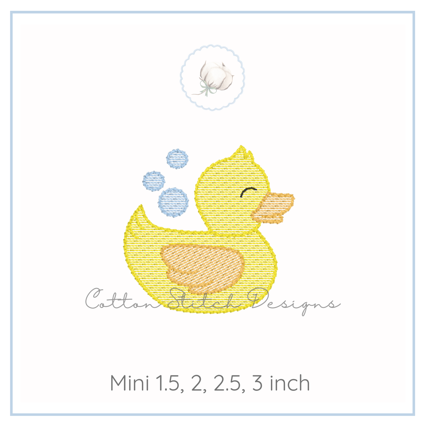 Mini Baby Duck Embroidery Design