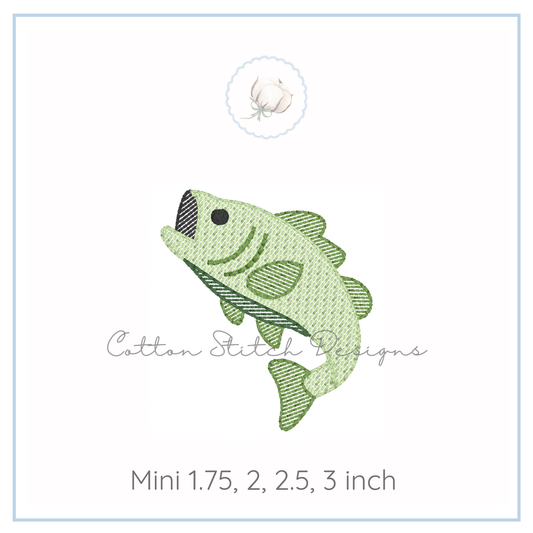 Mini Bass Embroidery Design