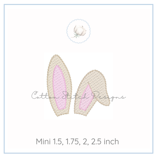 Mini Bunny Ears Embroidery Design