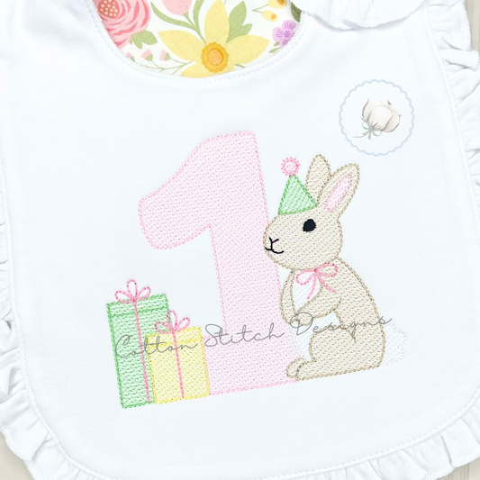 Some Bunny is One Embroidery Design
