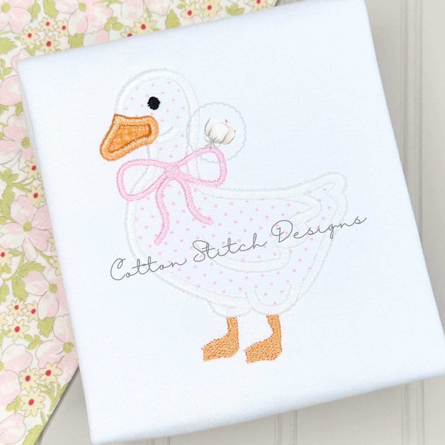 Goose Satin Applique Machine Embroidery Design