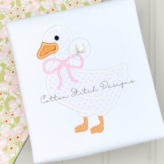 Goose Satin Applique Machine Embroidery Design