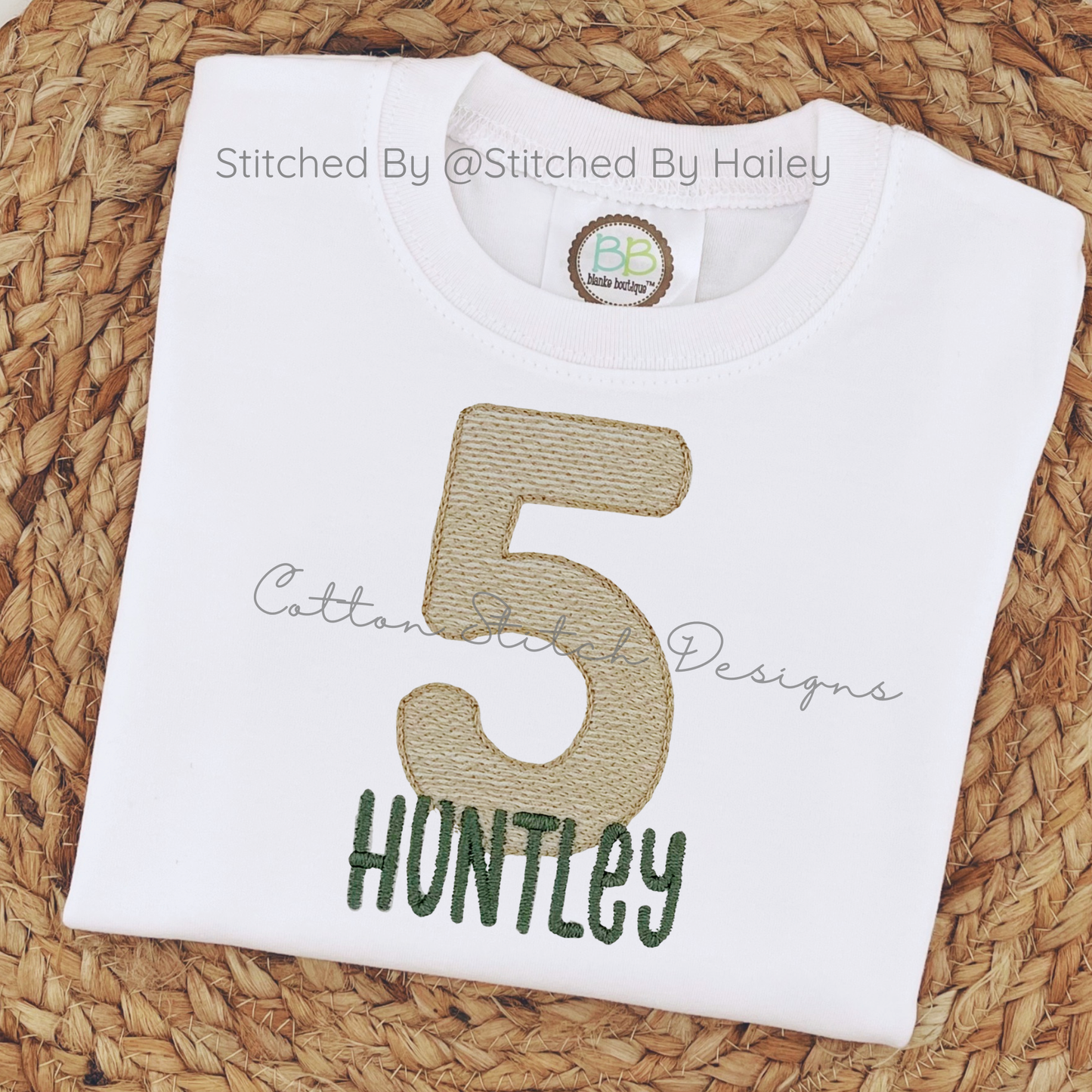 Birthday Number Set Sketch Stitch Machine Embroidery Design 0-9