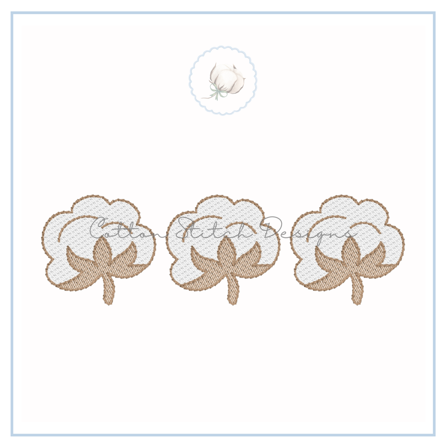 Cotton Trio Embroidery Design