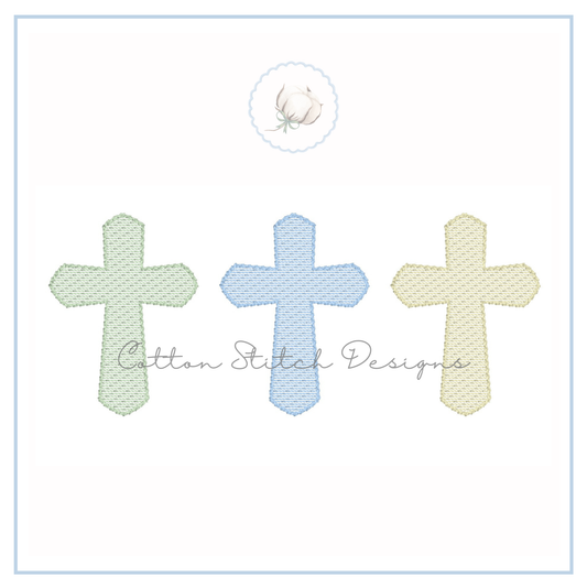 Cross Trio Embroidery Design