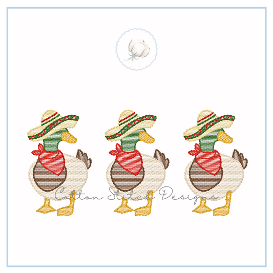 Cinco De Mayo Fiesta Mallard Duck Embroidery Design
