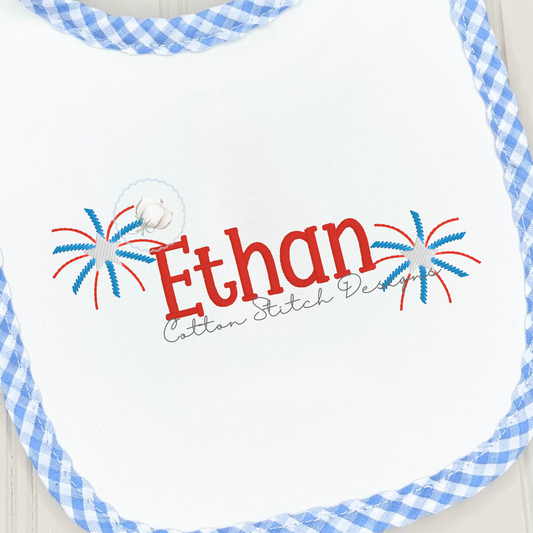 Mini Patriotic Firework Embroidery Design