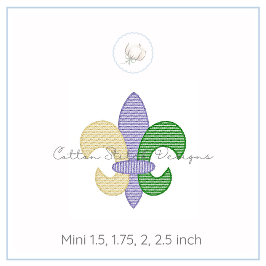 Mini Fleur De Lis Embroidery Design