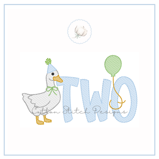 Silly Goose Birthday Embroidery Design