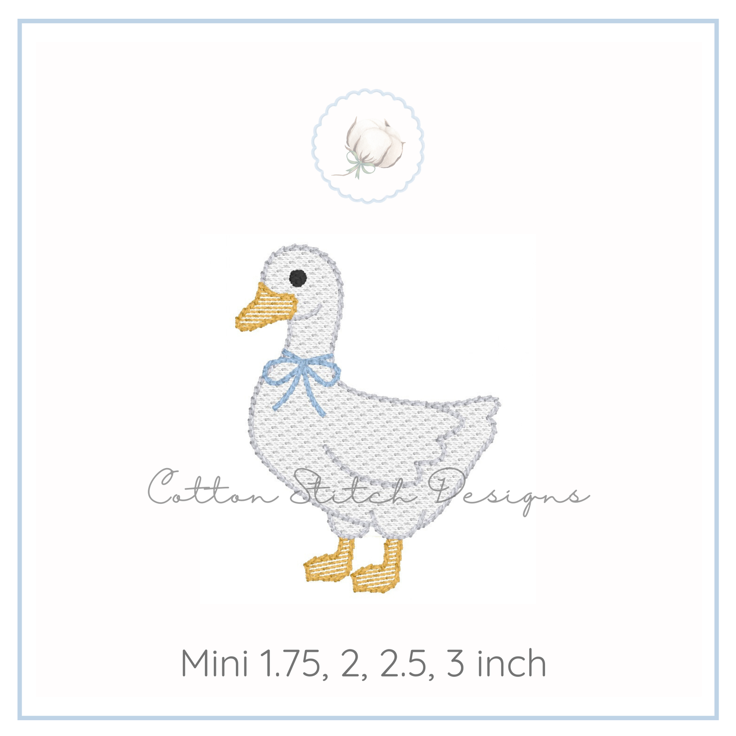 Mini Goose Embroidery Design