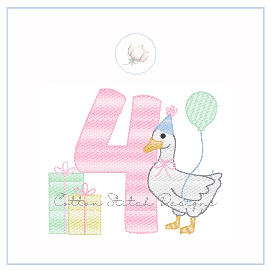 Silly Goose Embroidery Design