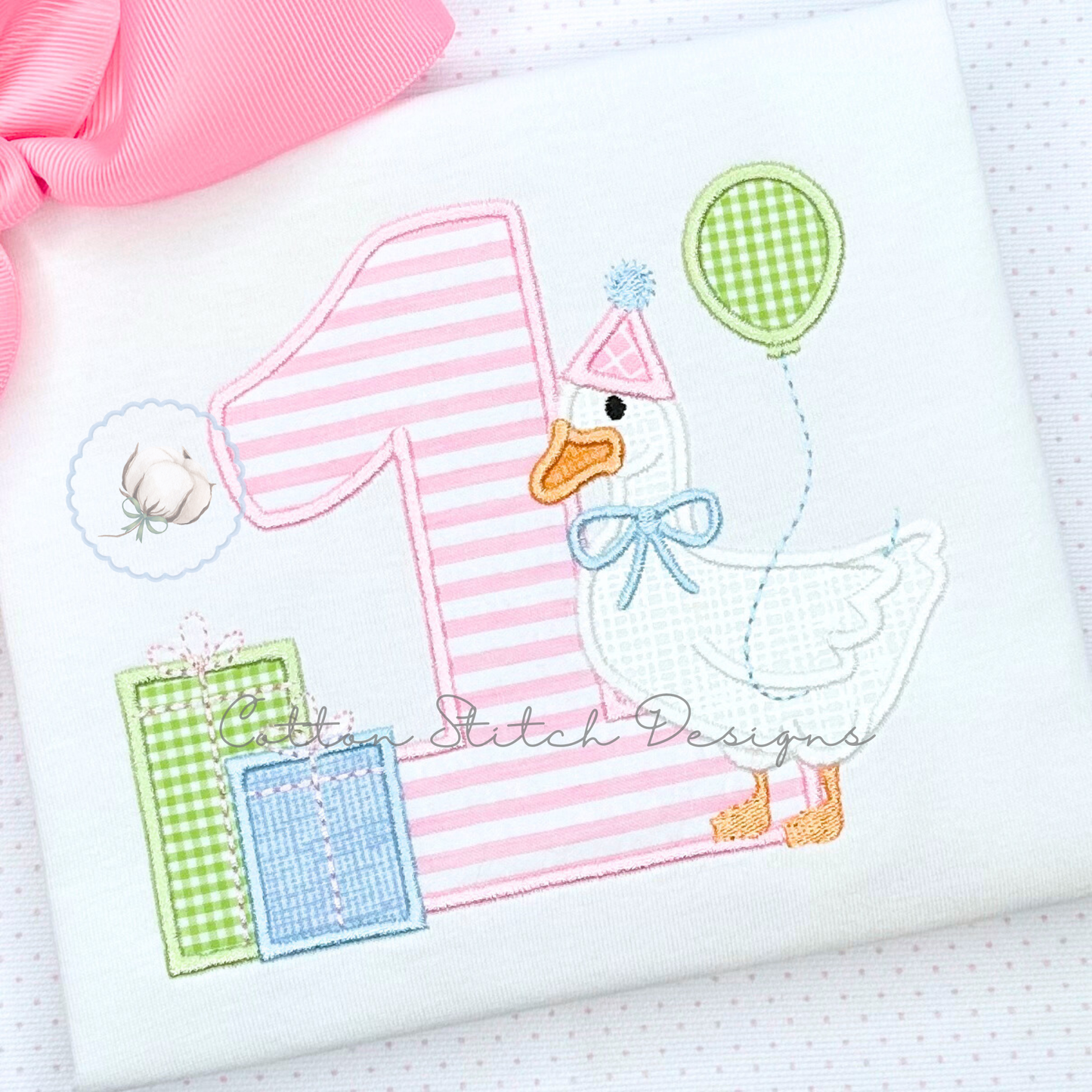One Silly Goose Satin Applique Machine Embroidery Design