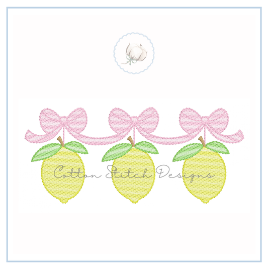 Hanging Lemons Embroidery Design