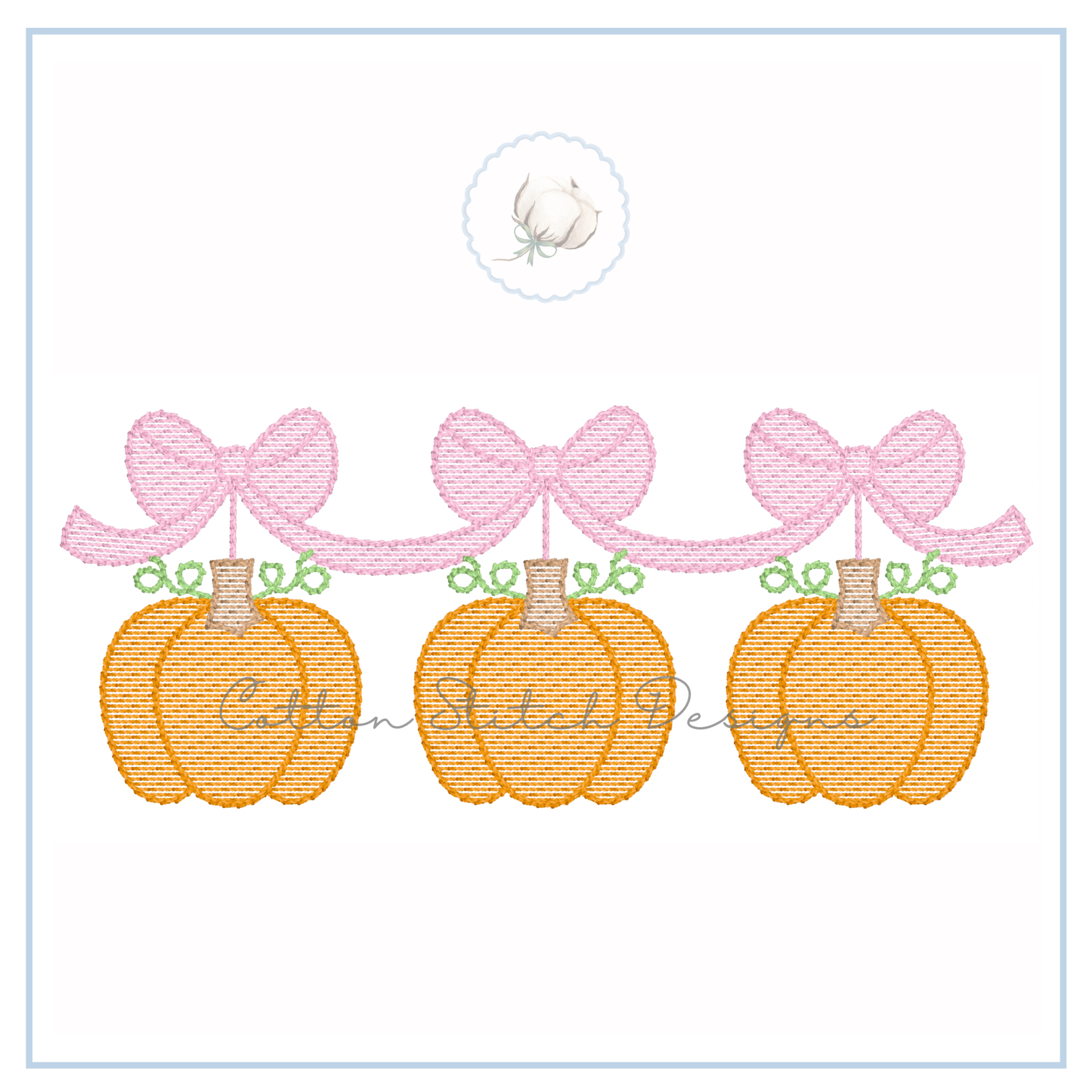 Hanging Pumpkins Embroidery Design