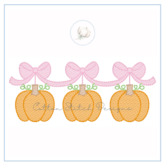 Hanging Pumpkins Embroidery Design