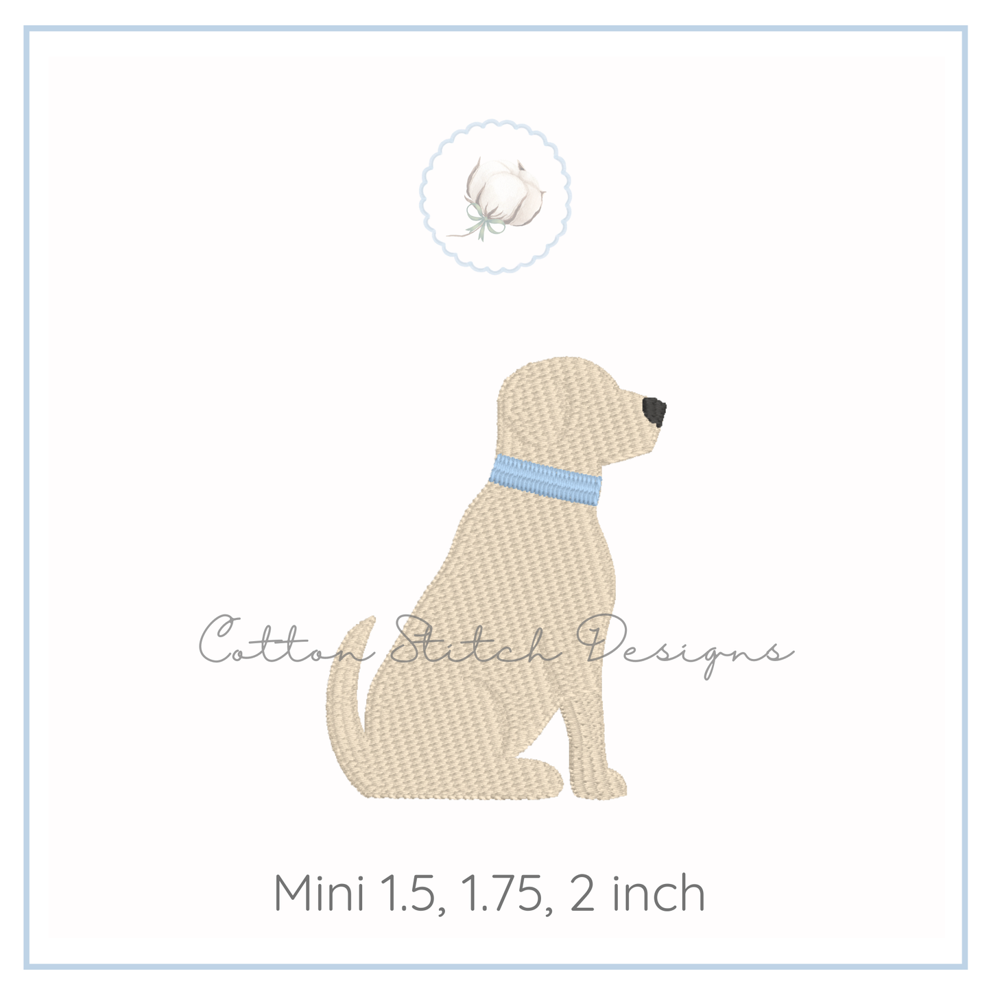 Mini Dog Fill Stitch Embroidery Design