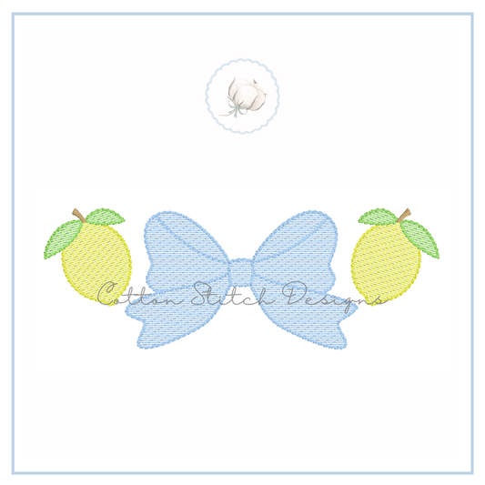 Lemon Bow Embroidery Design
