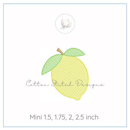 Mini Lemon Embroidery Design