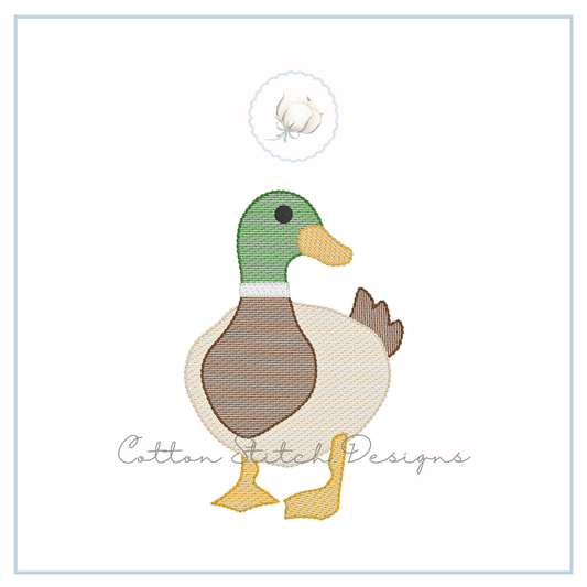 Mallard Duck Embroidery Design