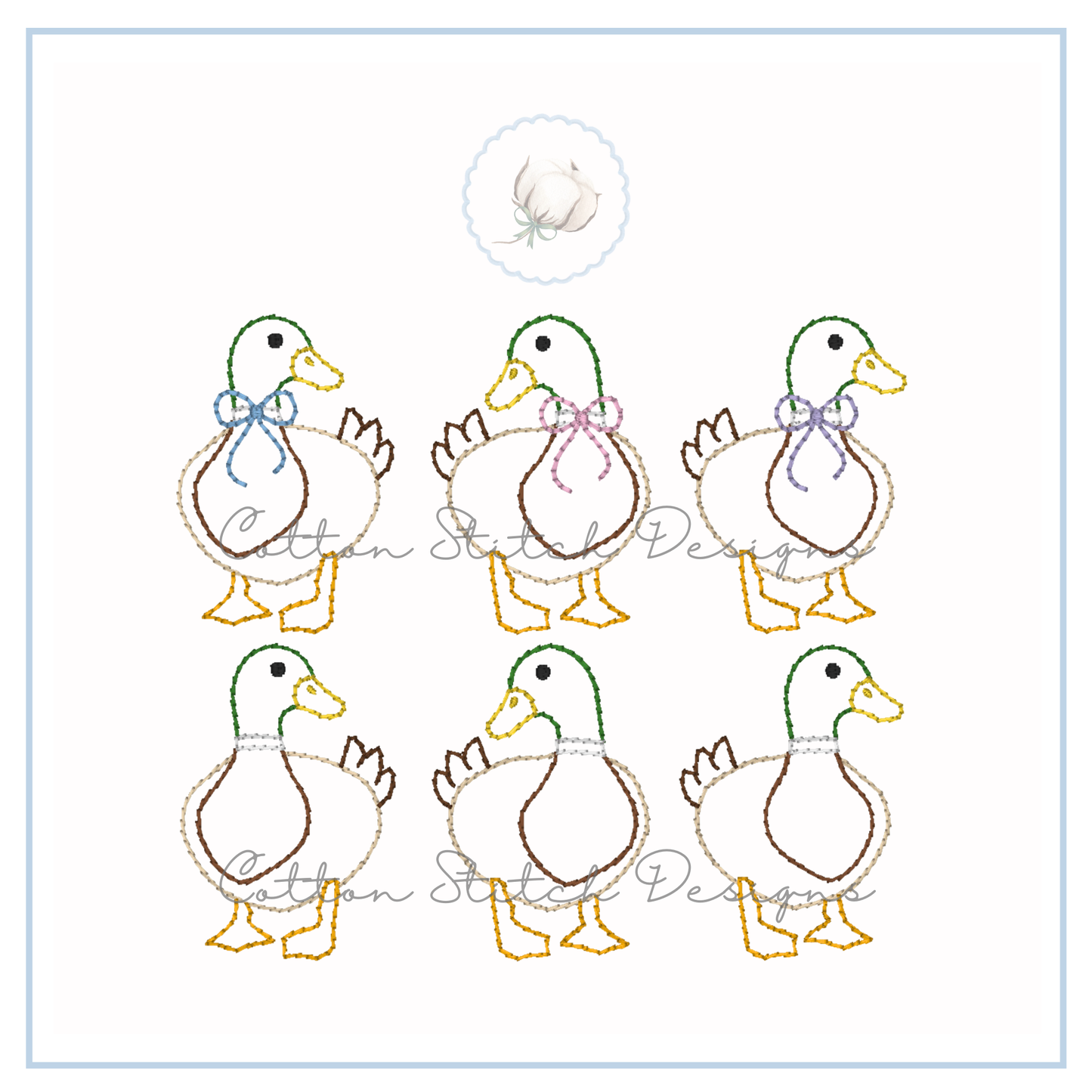 BUNDLE Mallard Duck Vintage Trio with OR without Bows