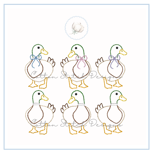 BUNDLE Mallard Duck Vintage Trio with OR without Bows