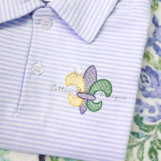 Mini Fleur De Lis Embroidery Design