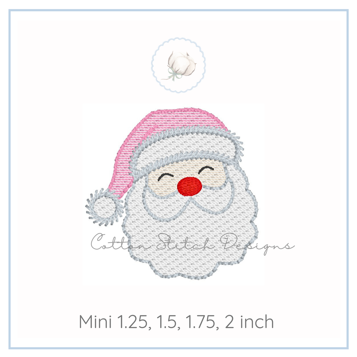 Mini Santa Claus Sketch Stitch Embroidery Design