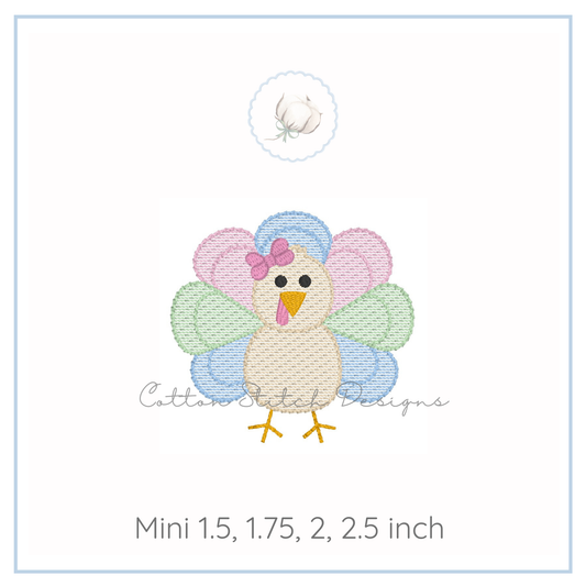 Mini Turkey Girl Embroidery Design