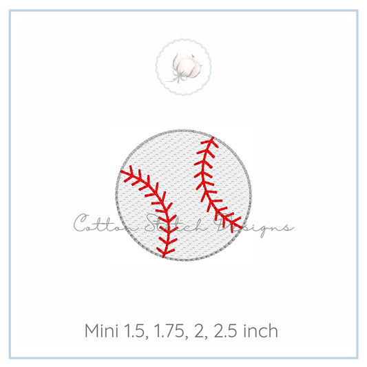 Mini Baseball Embroidery Design