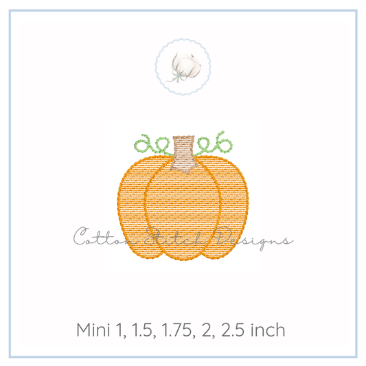 Mini Pumpkin Embroidery Design