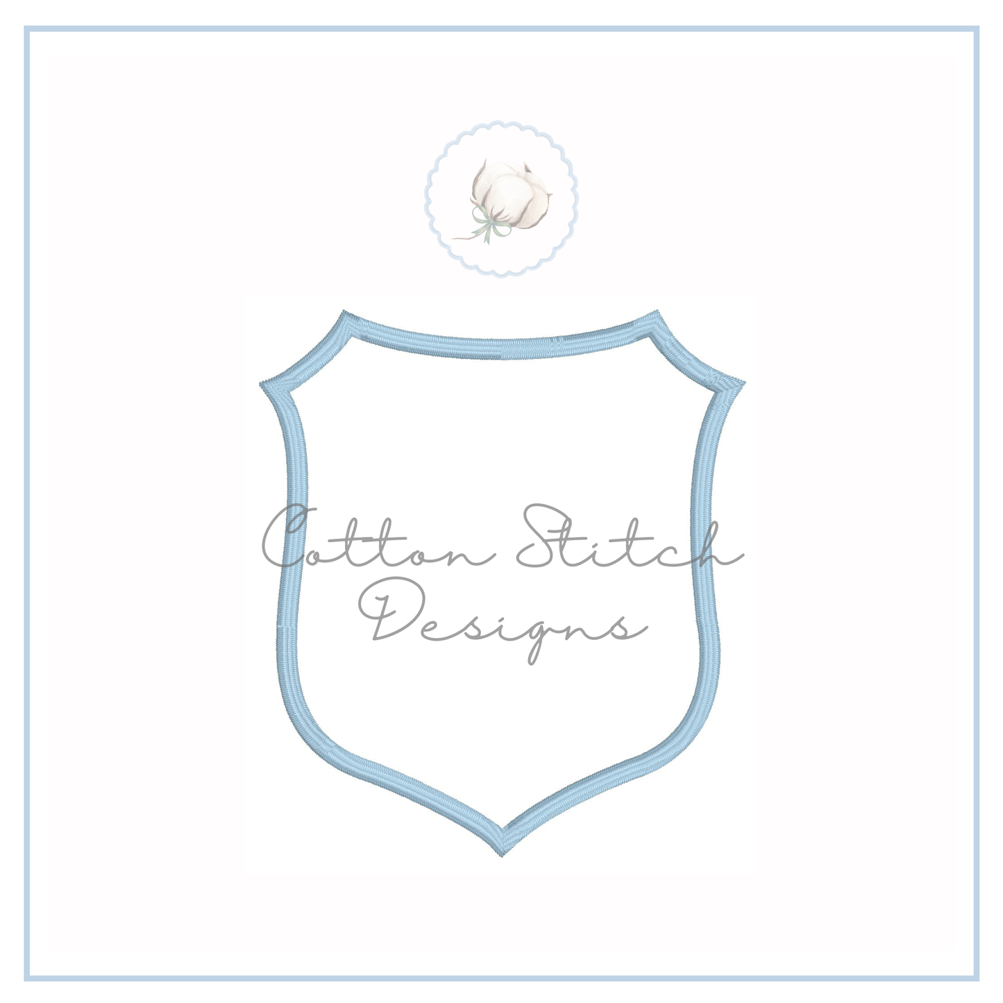 Monogram Crest Embroidery Design
