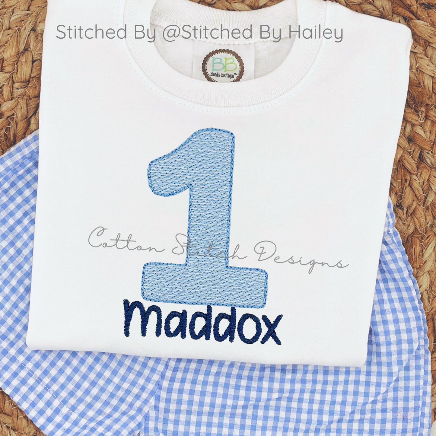Birthday Number Set Sketch Stitch Machine Embroidery Design 0-9