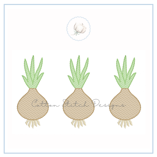 Onion Trio Embroidery Design